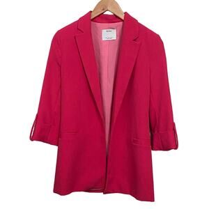 Bershka Open front Pink 3/4 Sleeve Blazer Women’s Business Office Small